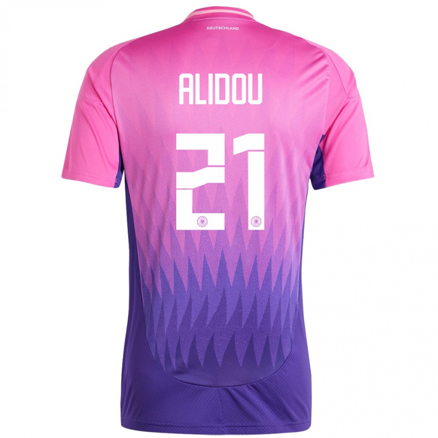 Gyermek Labdarúgás Németország Faride Alidou #21 Pink Lila Idegenbeli Jersey 24-26 Mez Póló Ing