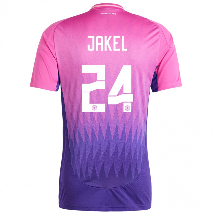 Gyermek Labdarúgás Németország Frederik Jakel #24 Pink Lila Idegenbeli Jersey 24-26 Mez Póló Ing