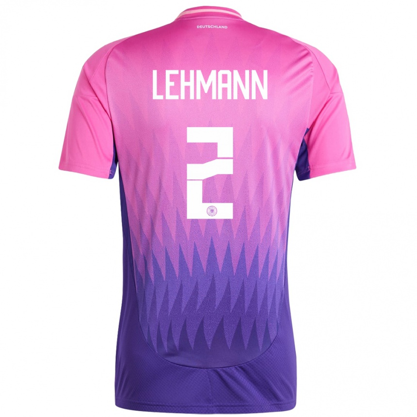 Gyermek Labdarúgás Németország Paul Lehmann #2 Pink Lila Idegenbeli Jersey 24-26 Mez Póló Ing