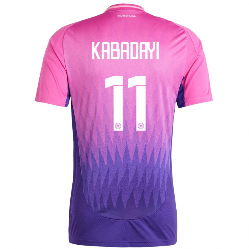 Gyermek Labdarúgás Németország Yusuf Kabadayi #11 Pink Lila Idegenbeli Jersey 24-26 Mez Póló Ing