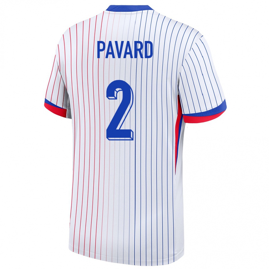 Gyermek Labdarúgás Franciaország Benjamin Pavard #2 Fehér Idegenbeli Jersey 24-26 Mez Póló Ing