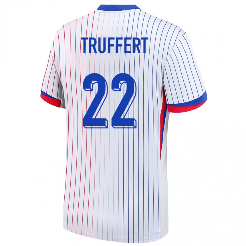 Gyermek Labdarúgás Franciaország Adrien Truffert #22 Fehér Idegenbeli Jersey 24-26 Mez Póló Ing