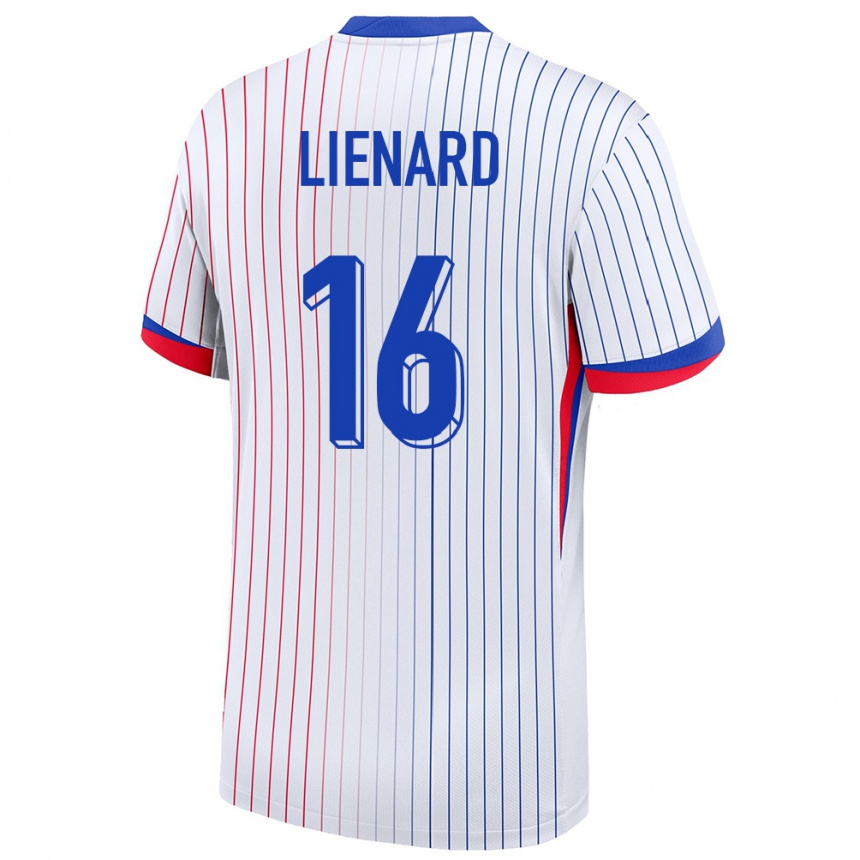 Gyermek Labdarúgás Franciaország Yann Lienard #16 Fehér Idegenbeli Jersey 24-26 Mez Póló Ing