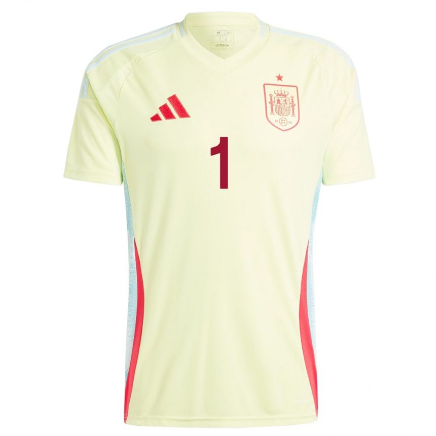 Gyermek Labdarúgás Spanyolország Dolores Gallardo #1 Sárga Idegenbeli Jersey 24-26 Mez Póló Ing