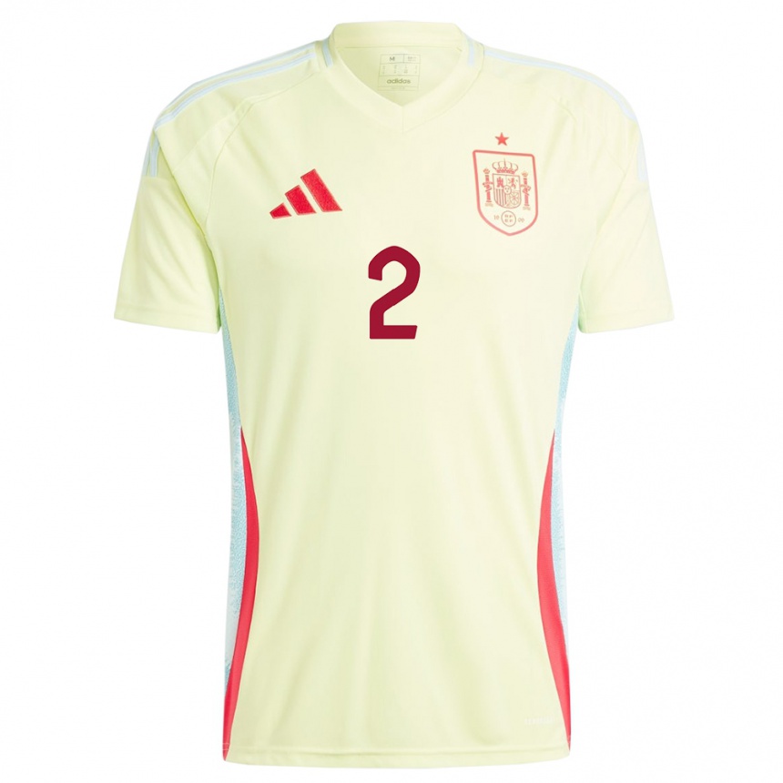 Gyermek Labdarúgás Spanyolország Oihane Hernandez #2 Sárga Idegenbeli Jersey 24-26 Mez Póló Ing