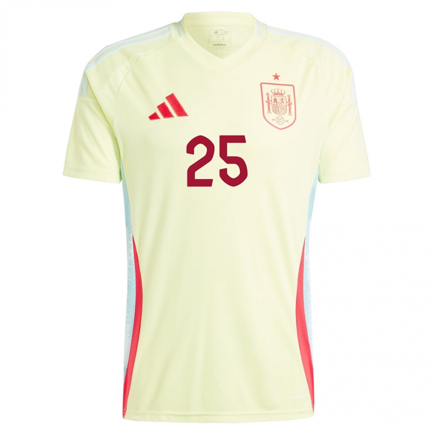 Gyermek Labdarúgás Spanyolország Ainhoa Vicente #25 Sárga Idegenbeli Jersey 24-26 Mez Póló Ing