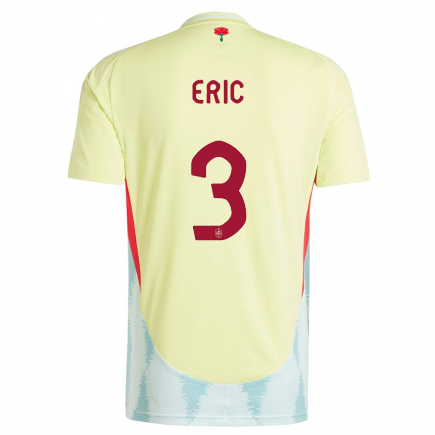 Gyermek Labdarúgás Spanyolország Eric Garcia #3 Sárga Idegenbeli Jersey 24-26 Mez Póló Ing