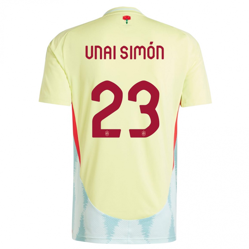 Gyermek Labdarúgás Spanyolország Unai Simon #23 Sárga Idegenbeli Jersey 24-26 Mez Póló Ing