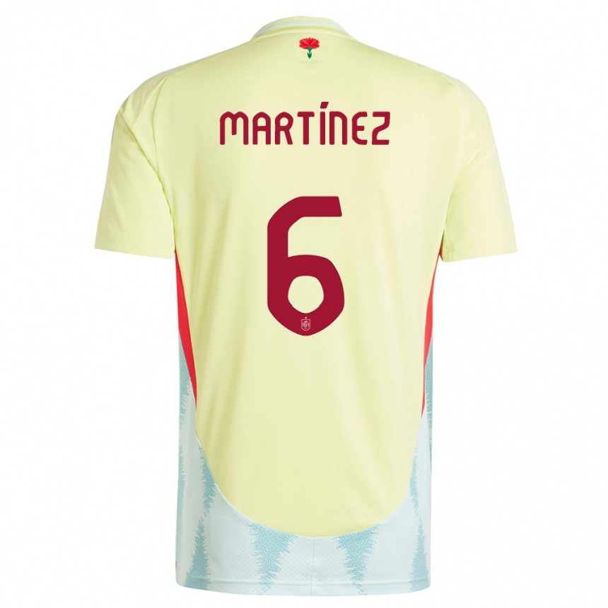 Gyermek Labdarúgás Spanyolország Roger Martinez #6 Sárga Idegenbeli Jersey 24-26 Mez Póló Ing