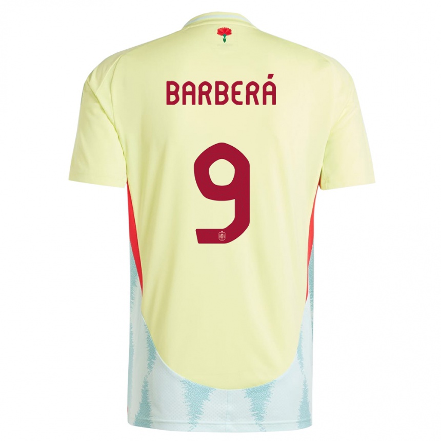 Gyermek Labdarúgás Spanyolország Victor Barbera #9 Sárga Idegenbeli Jersey 24-26 Mez Póló Ing