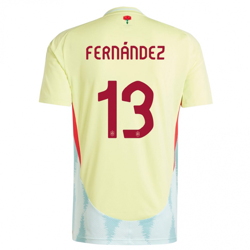 Gyermek Labdarúgás Spanyolország Cesar Fernandez #13 Sárga Idegenbeli Jersey 24-26 Mez Póló Ing