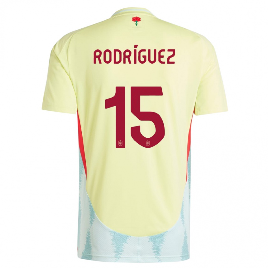 Gyermek Labdarúgás Spanyolország Dani Rodriguez #15 Sárga Idegenbeli Jersey 24-26 Mez Póló Ing