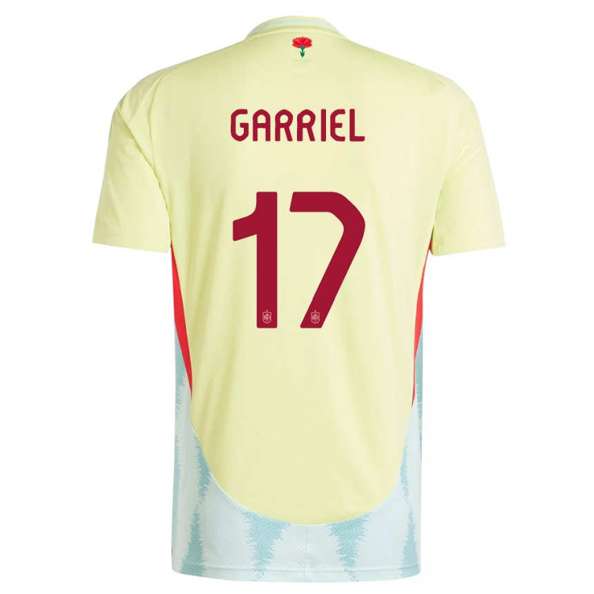 Gyermek Labdarúgás Spanyolország Ivan Garriel #17 Sárga Idegenbeli Jersey 24-26 Mez Póló Ing