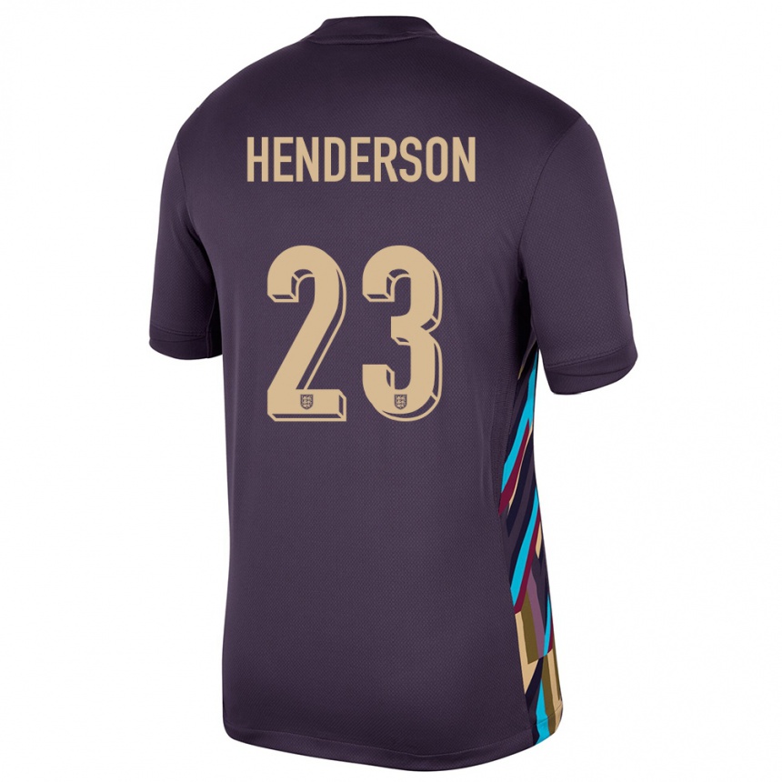 Gyermek Labdarúgás Anglia Dean Henderson #23 Sötét Mazsola Idegenbeli Jersey 24-26 Mez Póló Ing