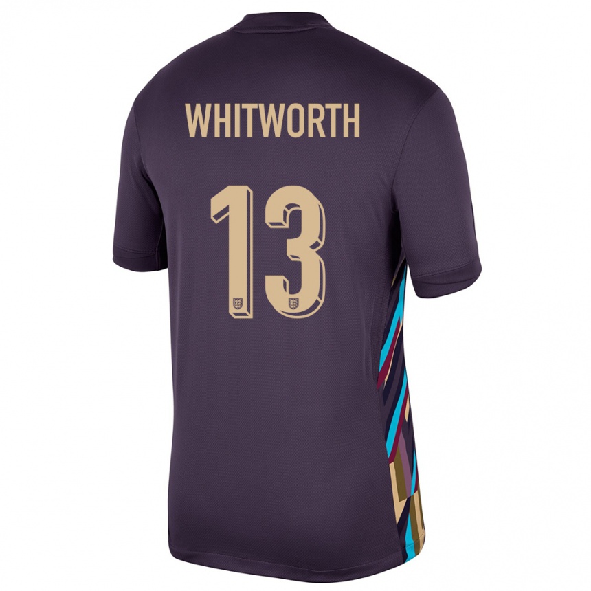 Gyermek Labdarúgás Anglia Joseph Whitworth #13 Sötét Mazsola Idegenbeli Jersey 24-26 Mez Póló Ing