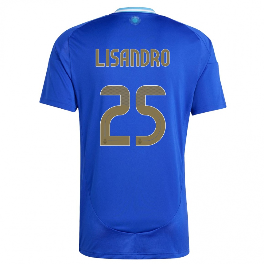 Gyermek Labdarúgás Argentína Lisandro Martinez #25 Kék Idegenbeli Jersey 24-26 Mez Póló Ing