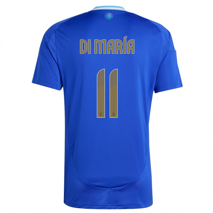 Gyermek Labdarúgás Argentína Angel Di Maria #11 Kék Idegenbeli Jersey 24-26 Mez Póló Ing