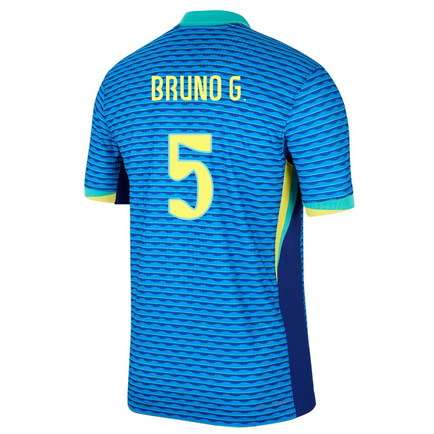 Gyermek Labdarúgás Brazília Bruno Guimaraes #5 Kék Idegenbeli Jersey 24-26 Mez Póló Ing