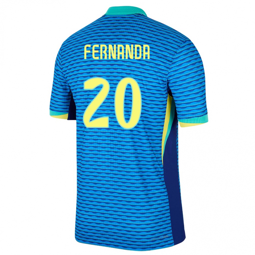 Gyermek Labdarúgás Brazília Fernanda Palermo #20 Kék Idegenbeli Jersey 24-26 Mez Póló Ing