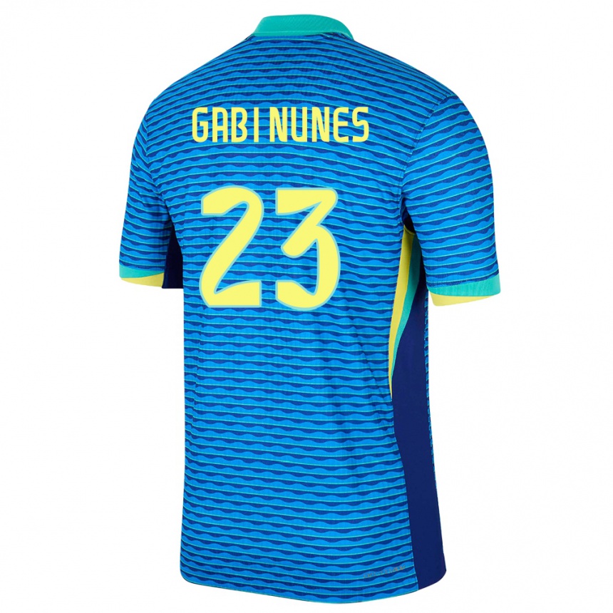 Gyermek Labdarúgás Brazília Gabi Nunes #23 Kék Idegenbeli Jersey 24-26 Mez Póló Ing