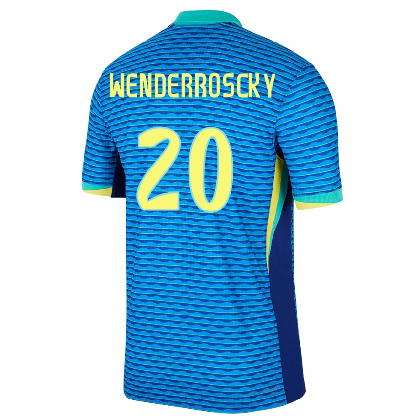 Gyermek Labdarúgás Brazília Arthur Wenderroscky #20 Kék Idegenbeli Jersey 24-26 Mez Póló Ing