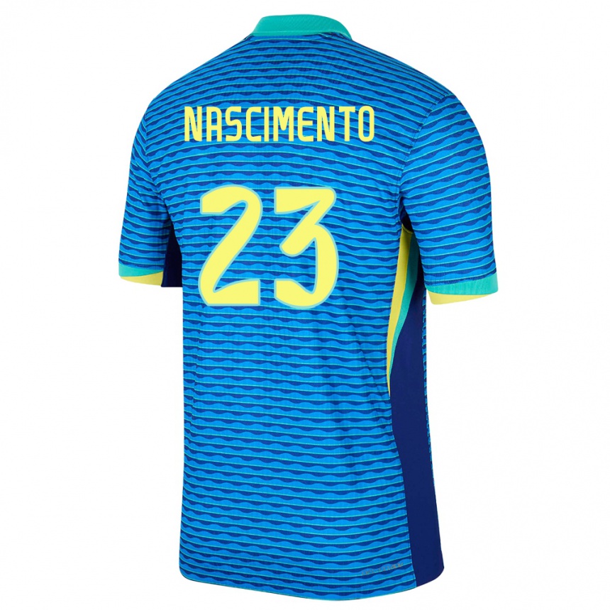 Gyermek Labdarúgás Brazília Matheus Nascimento #23 Kék Idegenbeli Jersey 24-26 Mez Póló Ing