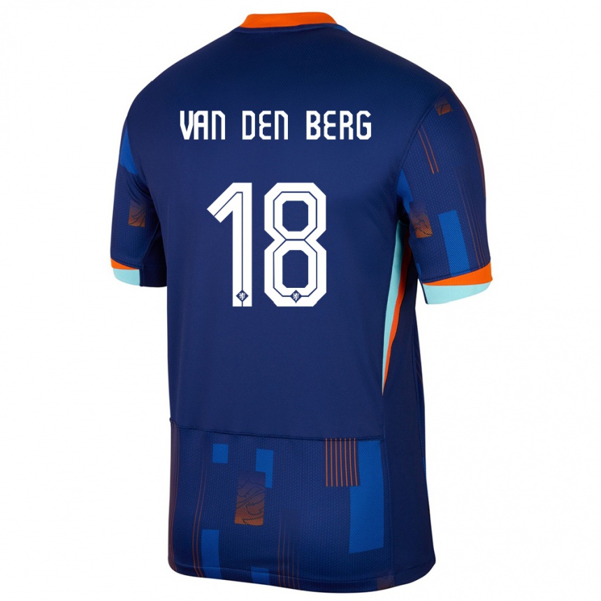 Gyermek Labdarúgás Hollandia Rav Van Den Berg #18 Kék Idegenbeli Jersey 24-26 Mez Póló Ing