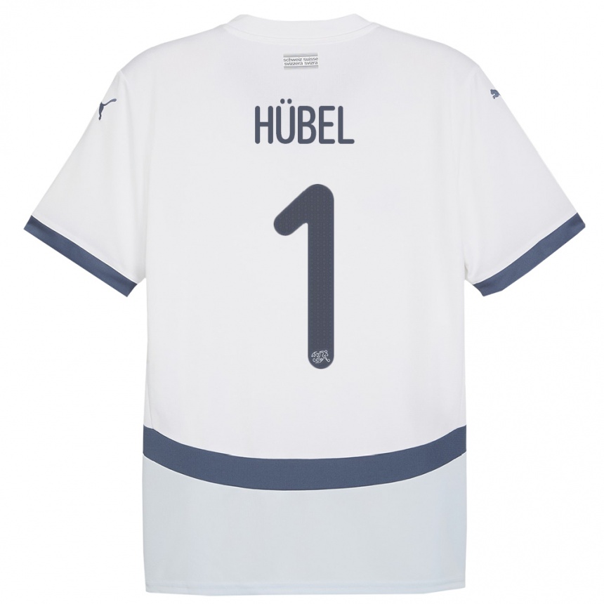 Gyermek Labdarúgás Svájc Marvin Hubel #1 Fehér Idegenbeli Jersey 24-26 Mez Póló Ing