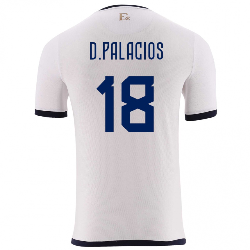 Gyermek Labdarúgás Ecuador Diego Palacios #18 Fehér Idegenbeli Jersey 24-26 Mez Póló Ing