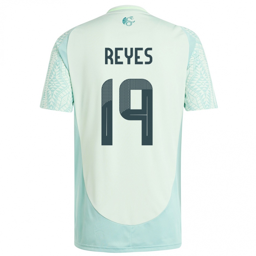 Gyermek Labdarúgás Mexikó Israel Reyes #19 Vászonzöld Idegenbeli Jersey 24-26 Mez Póló Ing