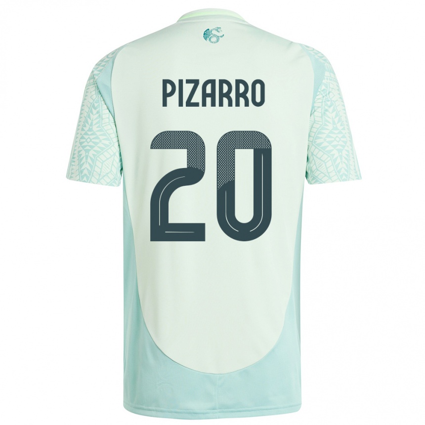 Gyermek Labdarúgás Mexikó Rodolfo Pizarro #20 Vászonzöld Idegenbeli Jersey 24-26 Mez Póló Ing