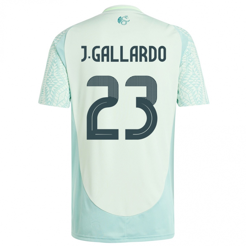 Gyermek Labdarúgás Mexikó Jesus Gallardo #23 Vászonzöld Idegenbeli Jersey 24-26 Mez Póló Ing