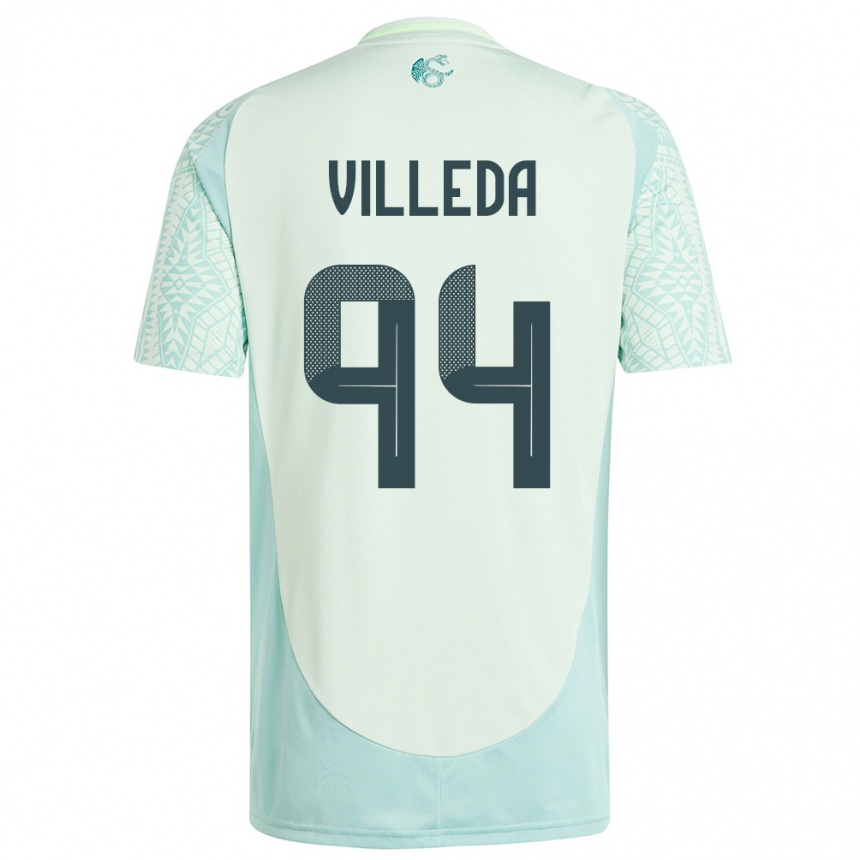 Gyermek Labdarúgás Mexikó Melany Villeda #94 Vászonzöld Idegenbeli Jersey 24-26 Mez Póló Ing