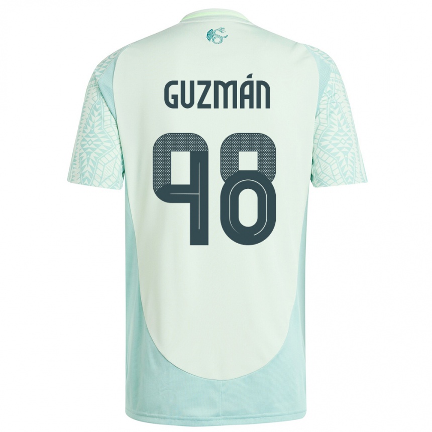 Gyermek Labdarúgás Mexikó Kinberly Guzman #98 Vászonzöld Idegenbeli Jersey 24-26 Mez Póló Ing