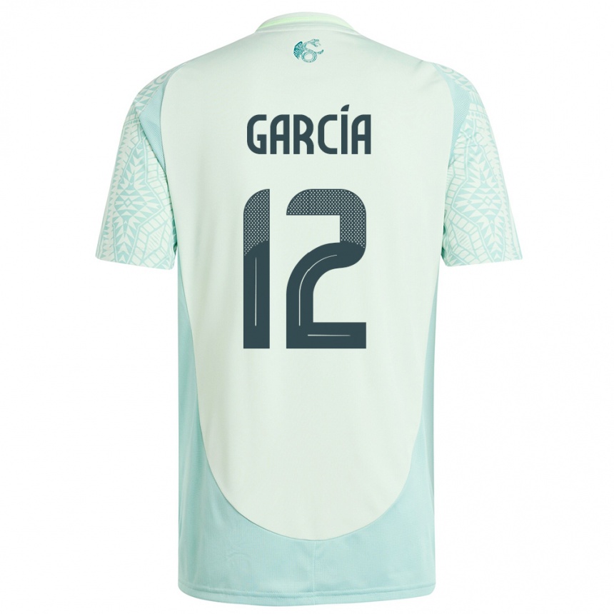 Gyermek Labdarúgás Mexikó Eduardo Garcia #12 Vászonzöld Idegenbeli Jersey 24-26 Mez Póló Ing