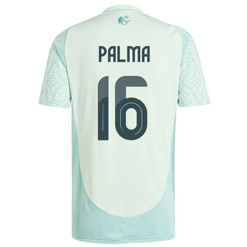 Gyermek Labdarúgás Mexikó Rafael Palma #16 Vászonzöld Idegenbeli Jersey 24-26 Mez Póló Ing