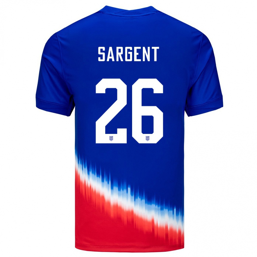 Gyermek Labdarúgás Egyesült Államok Josh Sargent #26 Kék Idegenbeli Jersey 24-26 Mez Póló Ing