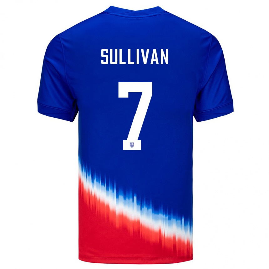 Gyermek Labdarúgás Egyesült Államok Quinn Sullivan #7 Kék Idegenbeli Jersey 24-26 Mez Póló Ing