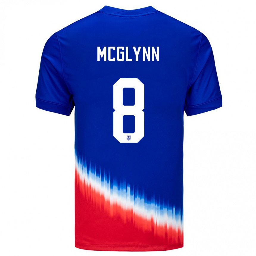 Gyermek Labdarúgás Egyesült Államok Jack Mcglynn #8 Kék Idegenbeli Jersey 24-26 Mez Póló Ing