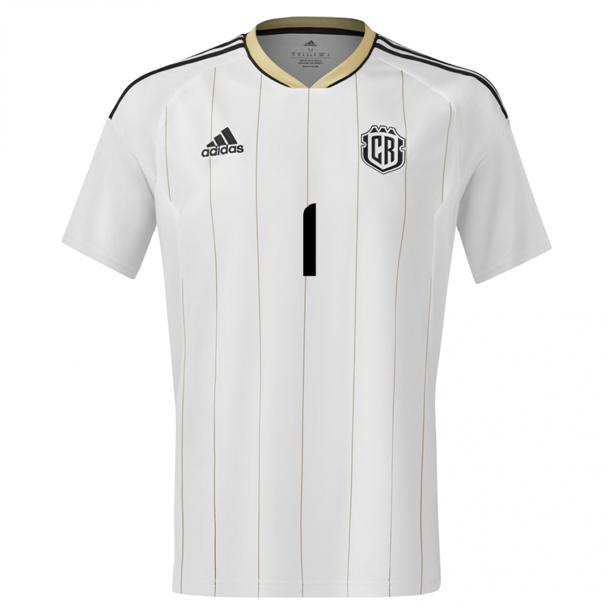 Gyermek Labdarúgás Costa Rica Abraham Madriz #1 Fehér Idegenbeli Jersey 24-26 Mez Póló Ing