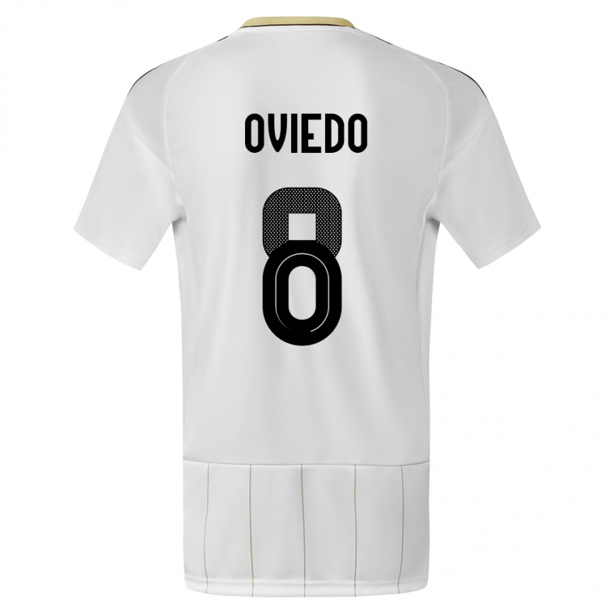 Gyermek Labdarúgás Costa Rica Bryan Oviedo #8 Fehér Idegenbeli Jersey 24-26 Mez Póló Ing