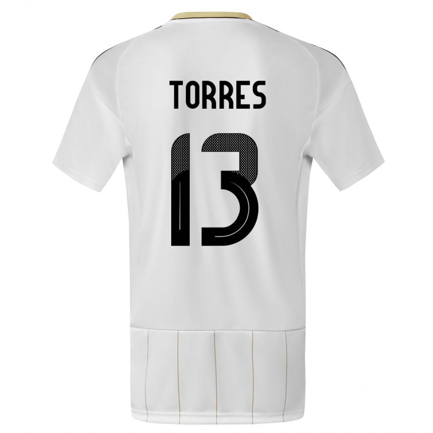 Gyermek Labdarúgás Costa Rica Gerson Torres #13 Fehér Idegenbeli Jersey 24-26 Mez Póló Ing