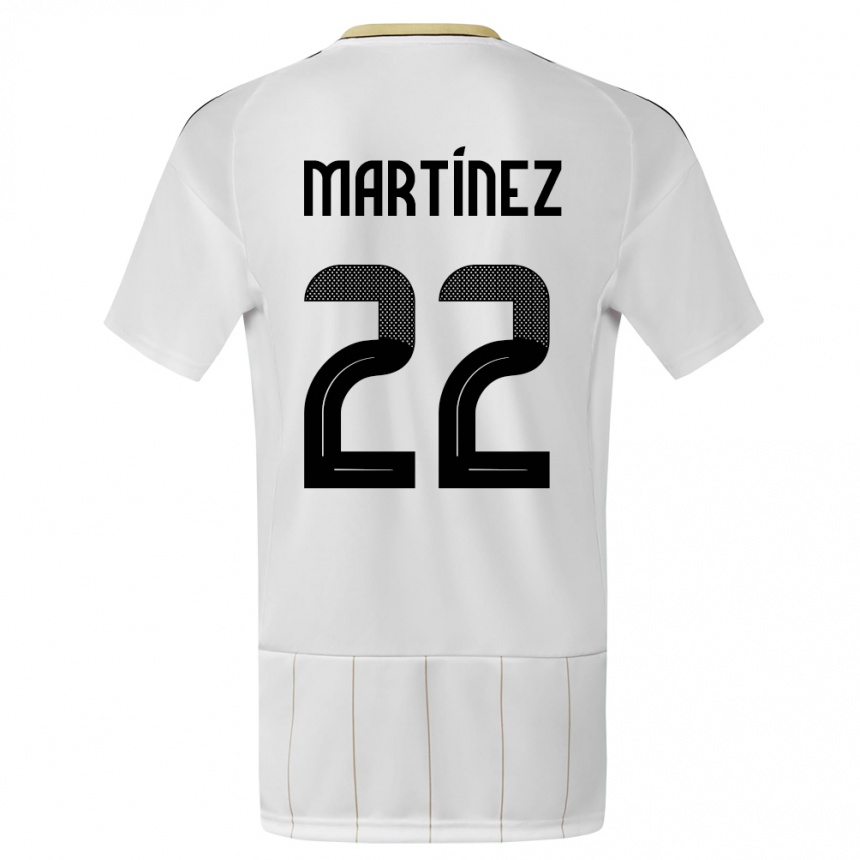 Gyermek Labdarúgás Costa Rica Carlos Martinez #22 Fehér Idegenbeli Jersey 24-26 Mez Póló Ing