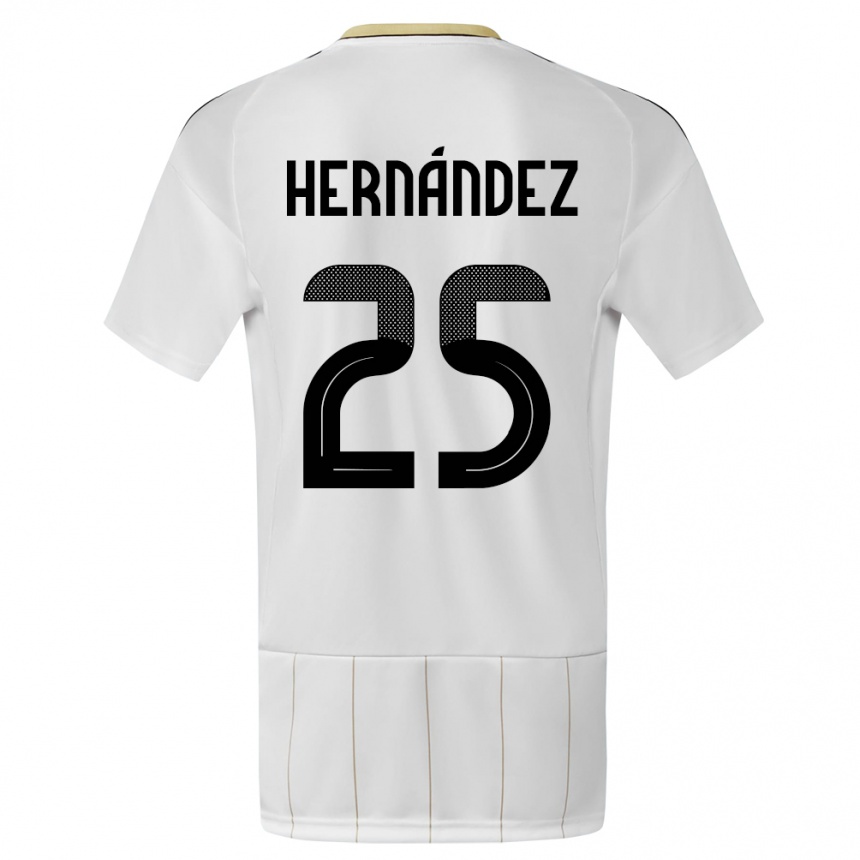 Gyermek Labdarúgás Costa Rica Anthony Hernandez #25 Fehér Idegenbeli Jersey 24-26 Mez Póló Ing