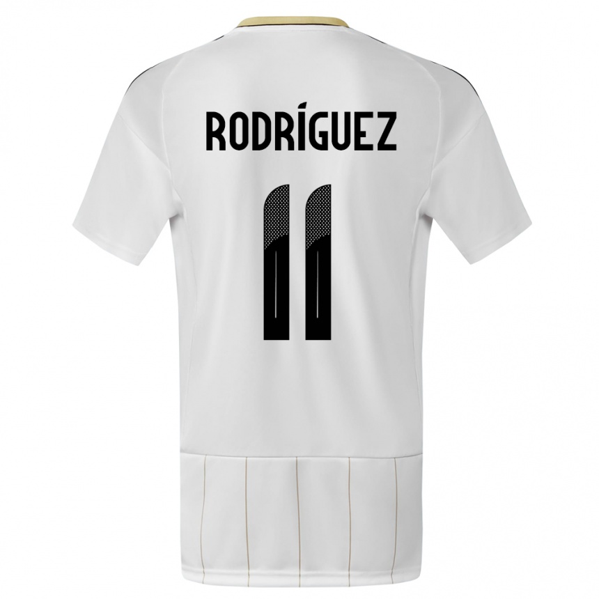 Gyermek Labdarúgás Costa Rica Raquel Rodriguez #11 Fehér Idegenbeli Jersey 24-26 Mez Póló Ing