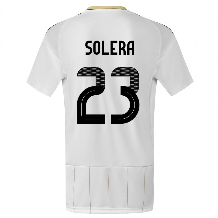 Gyermek Labdarúgás Costa Rica Daniela Solera #23 Fehér Idegenbeli Jersey 24-26 Mez Póló Ing