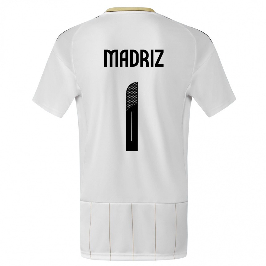 Gyermek Labdarúgás Costa Rica Abraham Madriz #1 Fehér Idegenbeli Jersey 24-26 Mez Póló Ing