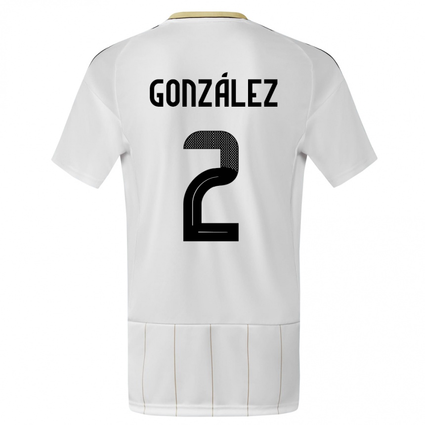 Gyermek Labdarúgás Costa Rica Julian Gonzalez #2 Fehér Idegenbeli Jersey 24-26 Mez Póló Ing