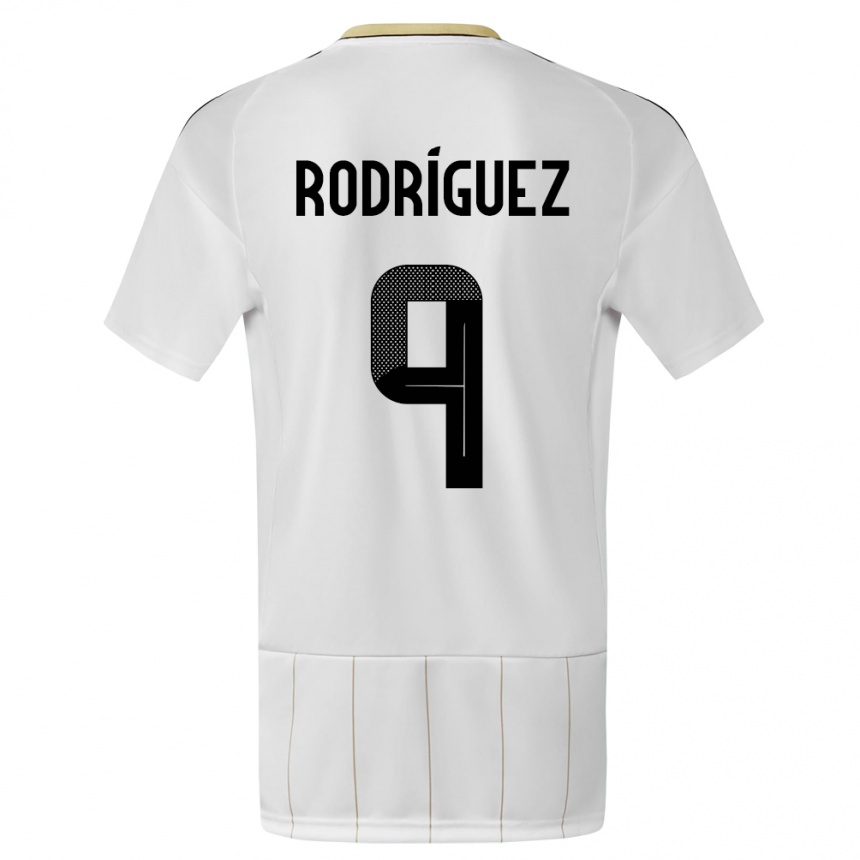 Gyermek Labdarúgás Costa Rica Doryan Rodriguez #9 Fehér Idegenbeli Jersey 24-26 Mez Póló Ing