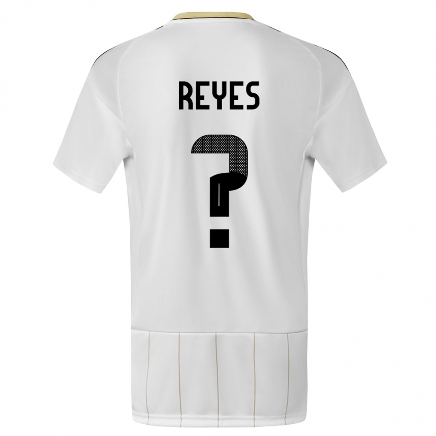 Gyermek Labdarúgás Costa Rica Kenan Reyes #0 Fehér Idegenbeli Jersey 24-26 Mez Póló Ing